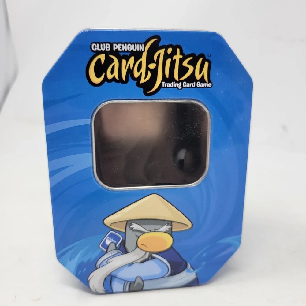 Club Penguin Card Jitsu Water‎ Window Tin ONLY Great Condition